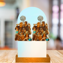 Load image into Gallery viewer, Earrings featuring a collage of the craziest moments from Real Housewives of Beverly Hills.