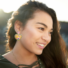 Load image into Gallery viewer, Helga’s Secret Love’ Locket Earrings – Featuring Arnold from Hey Arnold!, these nostalgic earrings capture the essence of young love and cartoon crushes