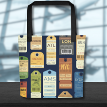 Load image into Gallery viewer, Luggage Tag Tote Bag