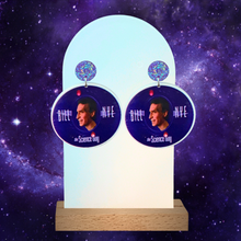 Load image into Gallery viewer, Bill Nye the Science Guy' Logo Earrings – Celebrate your love for science and nostalgia with these vibrant earrings, inspired by the unforgettable TV show