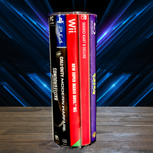 Load image into Gallery viewer, Tumbler showcasing Call of Duty: Modern Warfare, Super Mario Bros Wii, PUBG, and Mario Kart 8 Deluxe. Includes a secure lid and reusable metal straw.