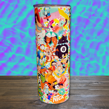 Load image into Gallery viewer, A 20 oz tumbler showcasing even more 90s favorites like Powerpuff Girls, Teenage Mutant Ninja Turtles, and Wild Thornberrys. Insulated for hot and cold drinks.