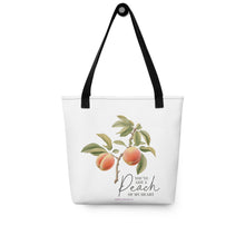 Load image into Gallery viewer, ‘You’ve Got a Peach of My Heart’ Tote Bag