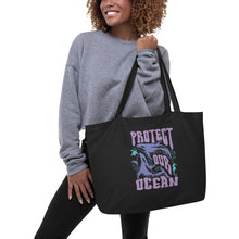 Load image into Gallery viewer, ‘Protect the Ocean’ Reversible Large Organic Tote Bag