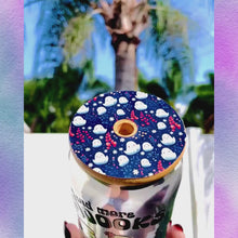 Load and play video in Gallery viewer, A 16 oz glass cup featuring a cute ghost design pulling a wagon full of books with the text "Read More BOOks." Includes a bamboo lid decorated with tiny ghosts and a reusable glass straw, ideal for book lovers.