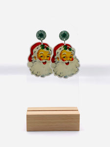 Vintage Santa Earrings