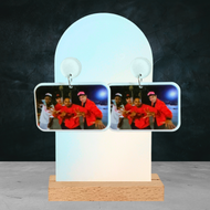 New Girl earrings featuring Winston, Nick, Coach and Schmidt posing in hats and jackets