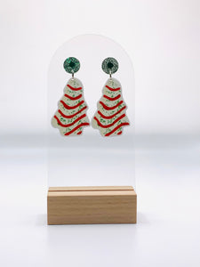 Christmas Tree Cake Earrings