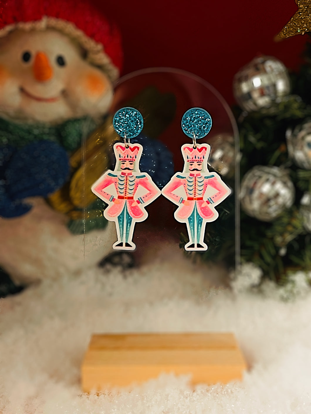 Pink Nutcracker Earrings