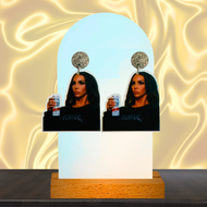Earrings featuring Scheana Shay drinking a beverage in shock from Raquel’s reunion bombshell on Vanderpump Rules.