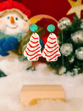 Load image into Gallery viewer, Christmas Tree Cake Earrings
