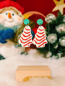 Christmas Tree Cake Earrings