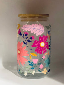 Flower Power Glass Cup
