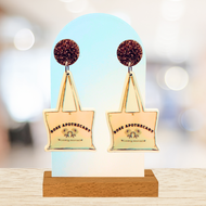 Rose apothecary tote earrings from Schitts creek