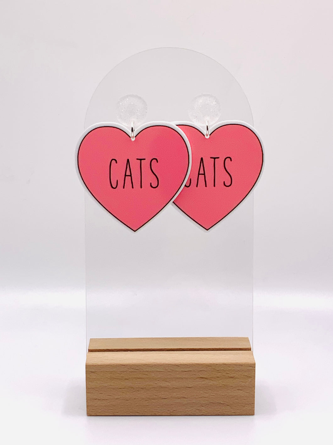 Cats Heart Earrings