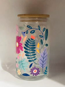 Flower Power Glass Cup