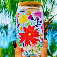 Load image into Gallery viewer, Flower Power Glass Cup
