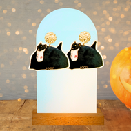 Earrings featuring Salem from 'Sabrina the Teenage Witch' yelling FOOD!