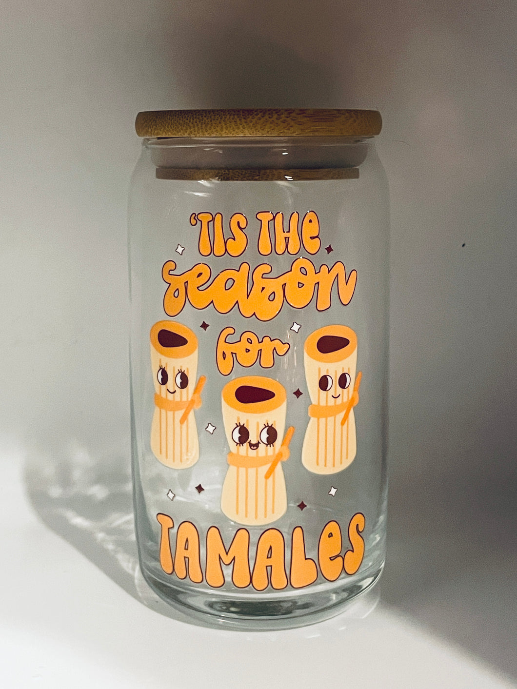 Tis the Season for Tamales Glass Cup