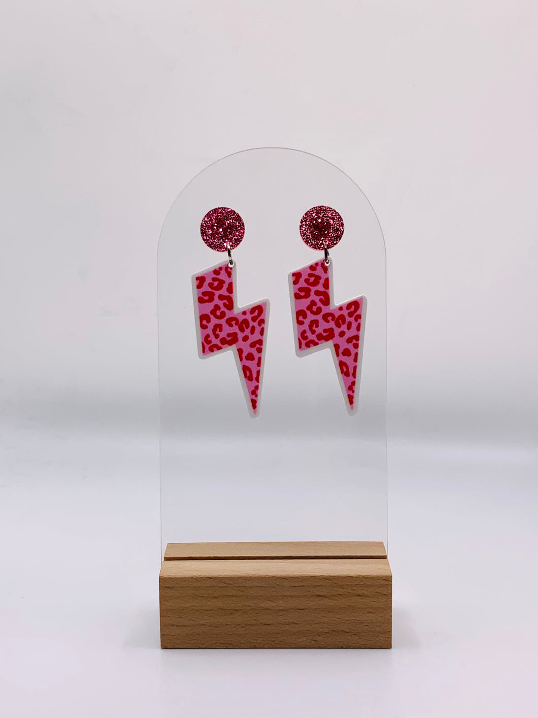 Pink Lightning Earrings