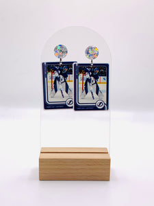 Vasilevskiy Hockey Card Earrings | Tampa Bay Lightning