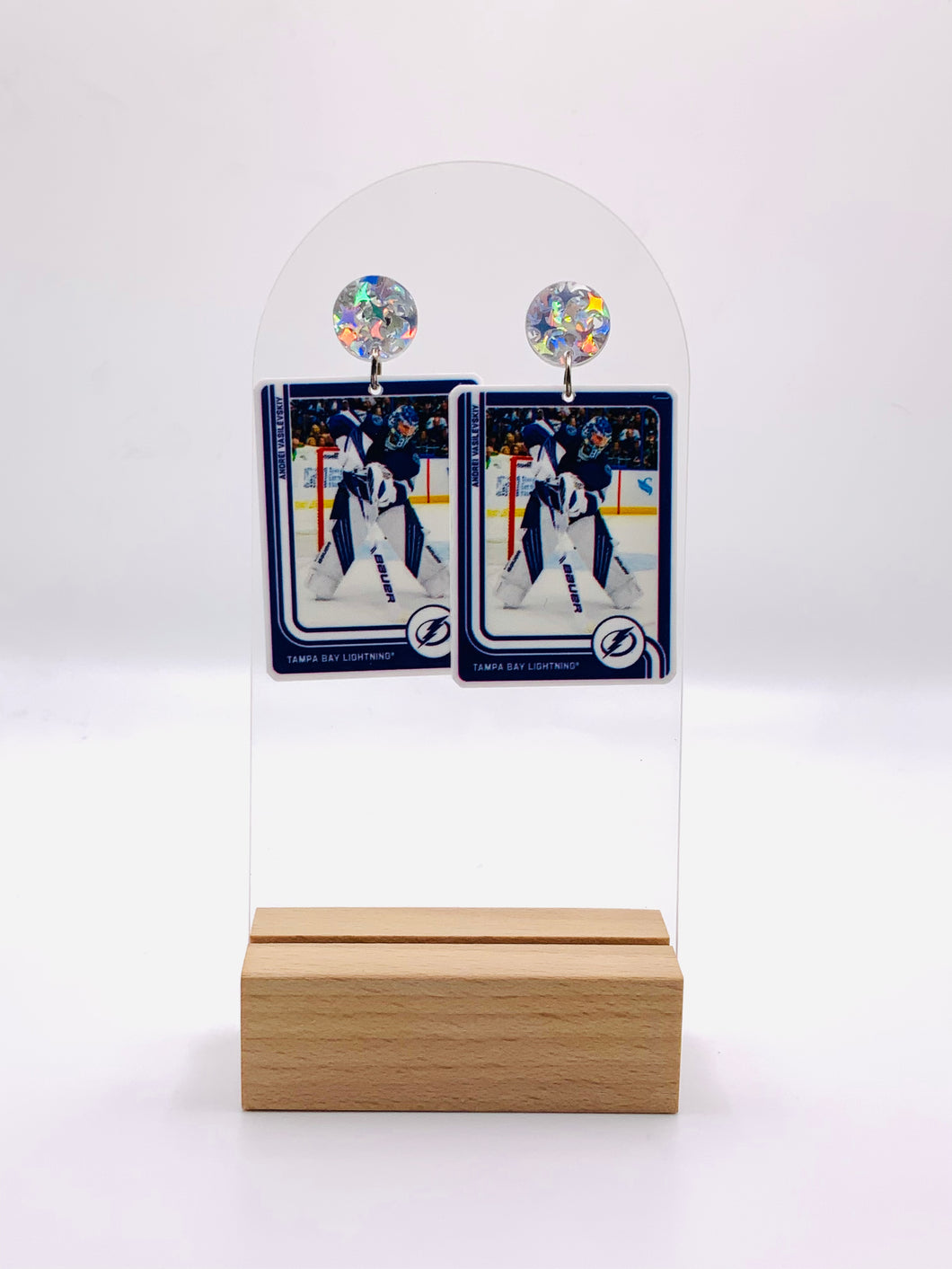 Lightning Vasilevskiy Hockey Card Earrings