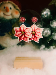 Pointsettia Earrings