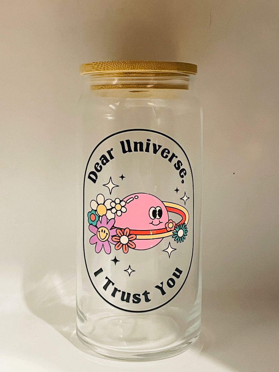 Trust the Universe Glass Cup