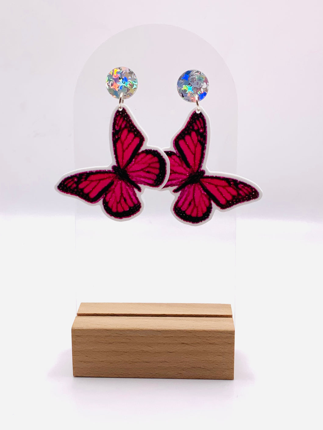 Glitter Butterfly Earrings