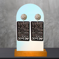 Friends earrings that say 