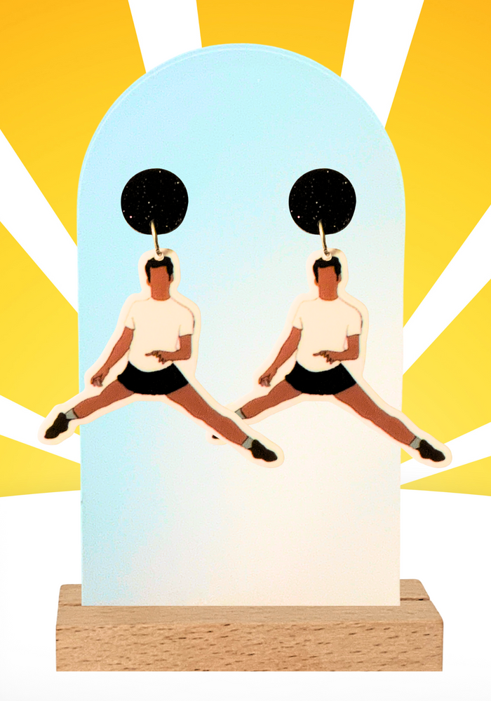 Always Sunny in Philadelphia' Dennis Reynolds Earrings – Sport the iconic stance of Dennis with these unique earrings, inspired by the show's unforgettable humor