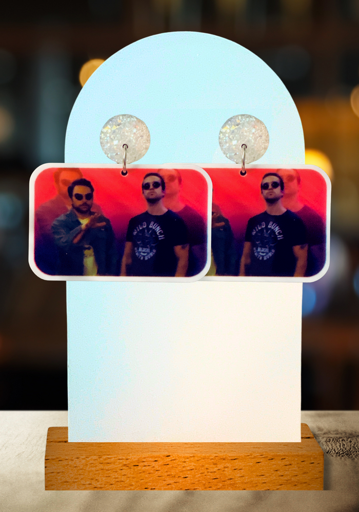 Earrings featuring Mac and Charlie from 