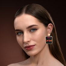 Load image into Gallery viewer, A model turned and posing, wearing earrings featuring the &quot;Vanderpump Rules&quot; season 10 cast photo in SUR
