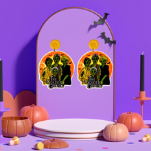 Load image into Gallery viewer, Earrings featuring the Golden Girls as zombies, titled &#39;Golden Ghouls,&#39; perfect for fans of the show and quirky Halloween accessories.
