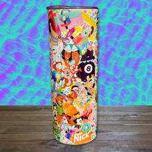 Load image into Gallery viewer, A 20 oz tumbler showcasing even more 90s favorites like Powerpuff Girls, Teenage Mutant Ninja Turtles, and Wild Thornberrys. Insulated for hot and cold drinks.
