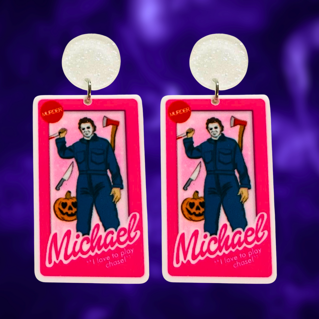 Michael Horror Barbie Earrings