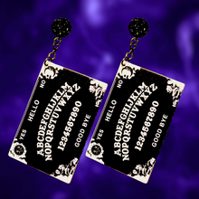 Load image into Gallery viewer, Large Ouija Board earrings, perfect for fans of the supernatural and unique Halloween accessories
