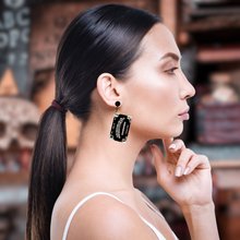 Load image into Gallery viewer, Large Ouija Board earrings, perfect for fans of the supernatural and unique Halloween accessories
