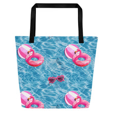 Load image into Gallery viewer, Barbie Pool Party All-Over Print Large Beach Bag
