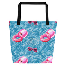 Load image into Gallery viewer, Barbie Pool Party All-Over Print Large Beach Bag
