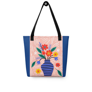 Floral Vase Tote Bag