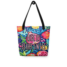 Load image into Gallery viewer, ‘Life is Berry Sweet’ Tote Bag
