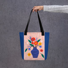 Load image into Gallery viewer, Floral Vase Tote Bag
