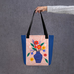 Floral Vase Tote Bag