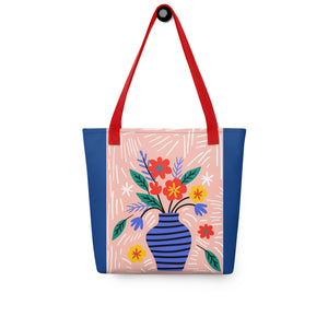 Floral Vase Tote Bag