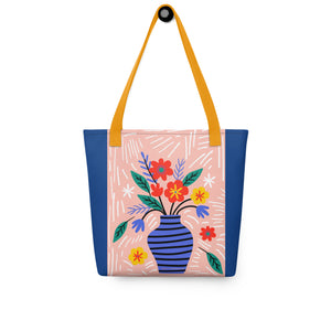 Floral Vase Tote Bag