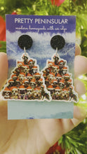 Load and play video in Gallery viewer, Holiday Dog Christmas Tree Earrings
