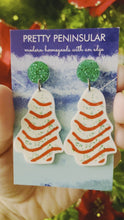 Load and play video in Gallery viewer, Christmas Tree Cake Earrings
